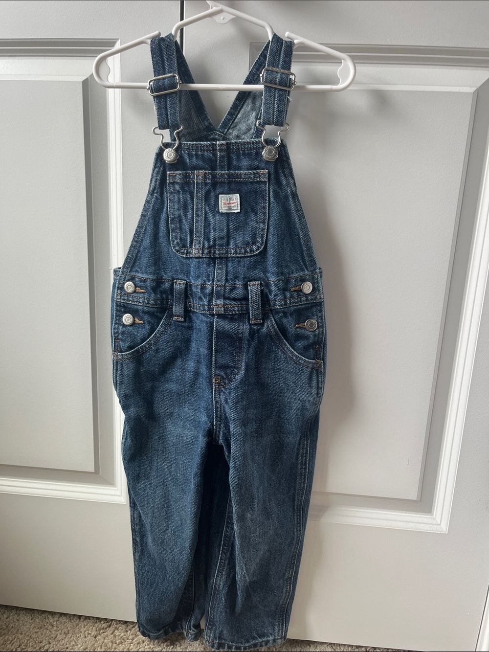 Kids Dark Wash Denim Overalls